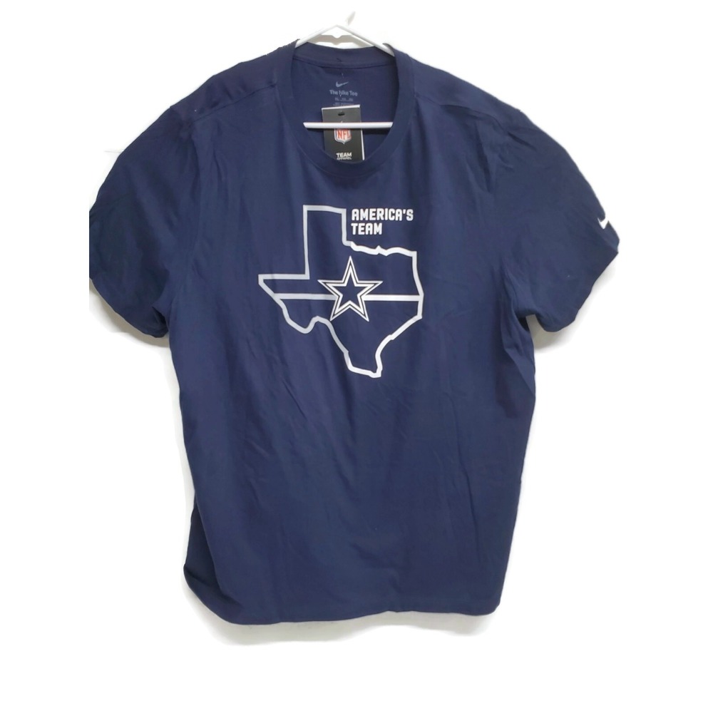 Dallas Cowboys NFL Nike America's Team Texas Navy Blue Tee Shirt Men's Medium